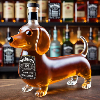 Dog Whiskey Bottle